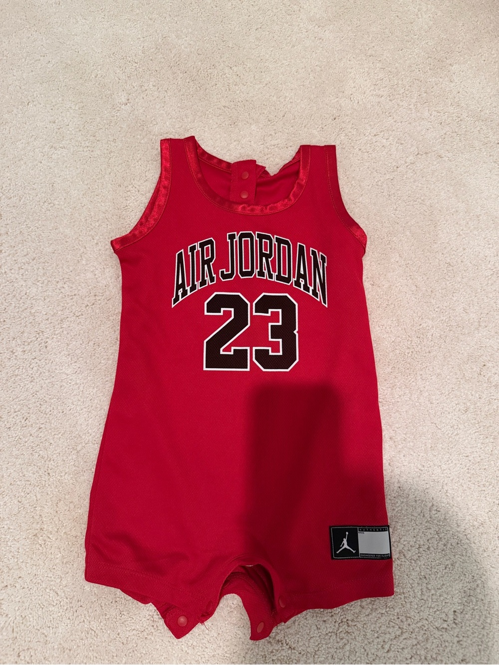 Jordan Red 'Air Jordan 23' Kids Sleeveless Romper